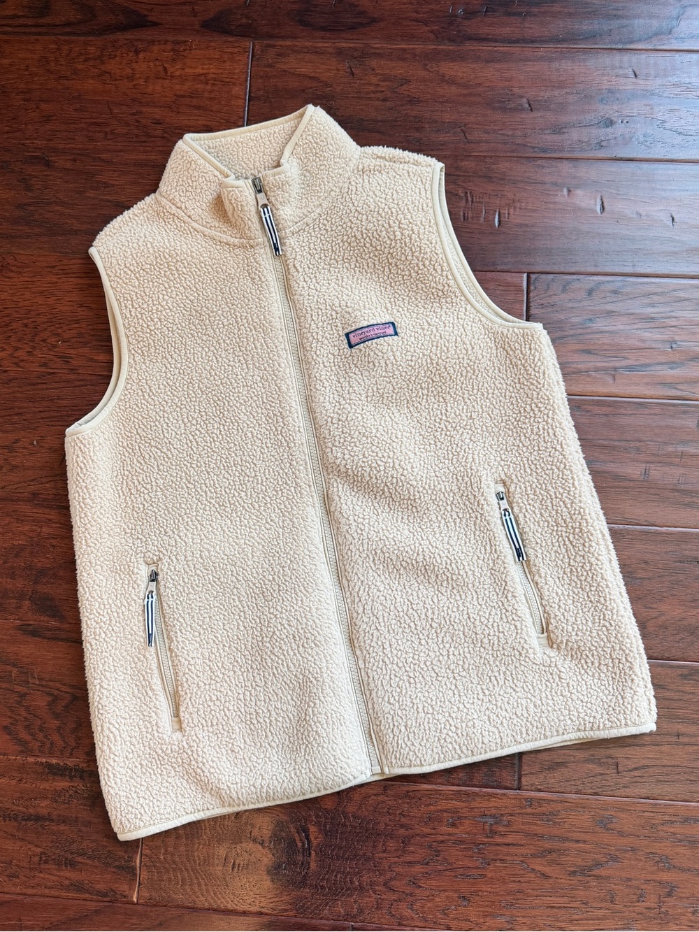 Vineyard Vines Tan Sherpa Vest